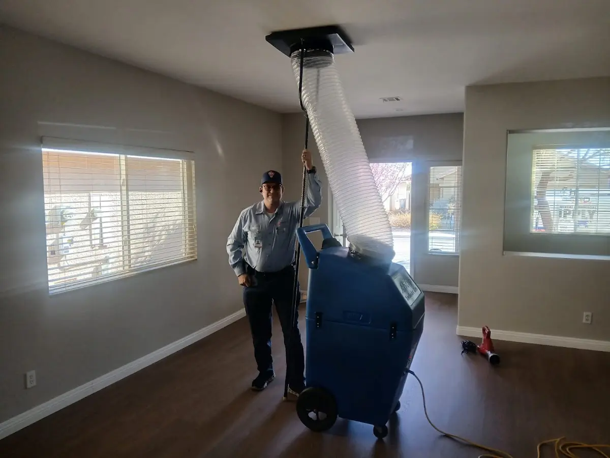 Professional Dryer Vent Cleaning work inside a Bedford home